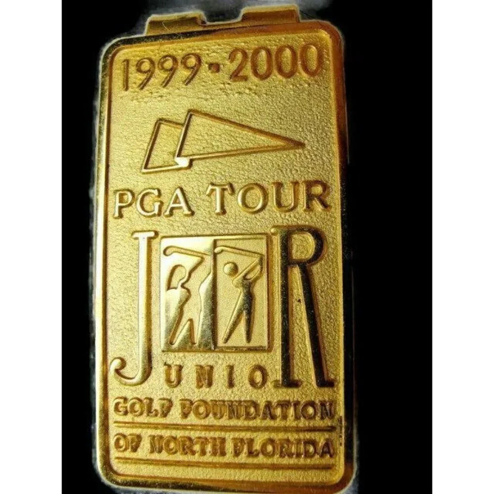 Money Clip Jr PGA Tour 1999-2000 Golf Foundation N Florida Gold T Cash ID Holder